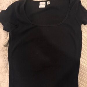 Aritzia TNA Scoop Neck Ribbed Top
